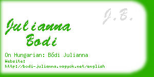 julianna bodi business card