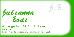 julianna bodi business card